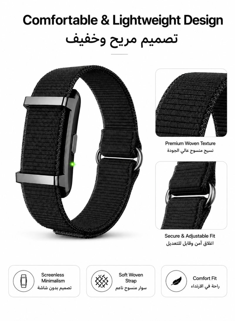 AjieQaQ Smart Bracelet,Smart Health Wristband for Man&Women,Wearable Activity & Fitness Tracker Band, 24H Sleep Tracker,Health Data Monitor, Multi-Sport Mode Smart Wristband with Free APP,Black - Image 3