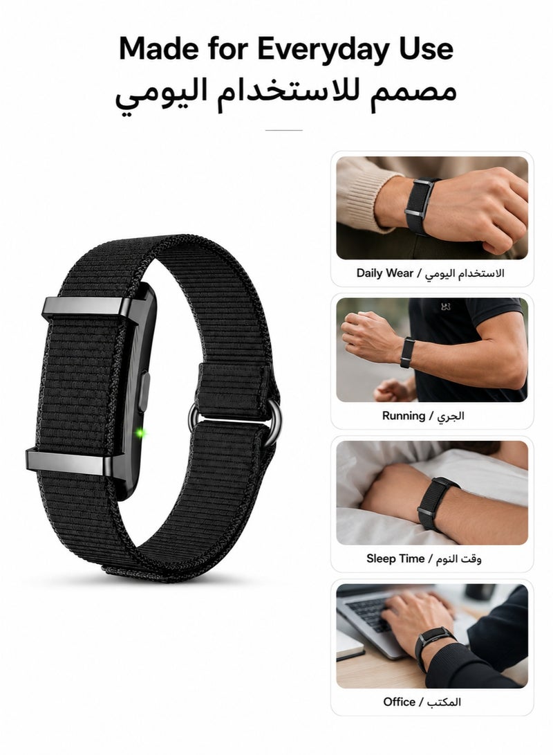 AjieQaQ Smart Bracelet,Smart Health Wristband for Man&Women,Wearable Activity & Fitness Tracker Band, 24H Sleep Tracker,Health Data Monitor, Multi-Sport Mode Smart Wristband with Free APP,Black - Image 4
