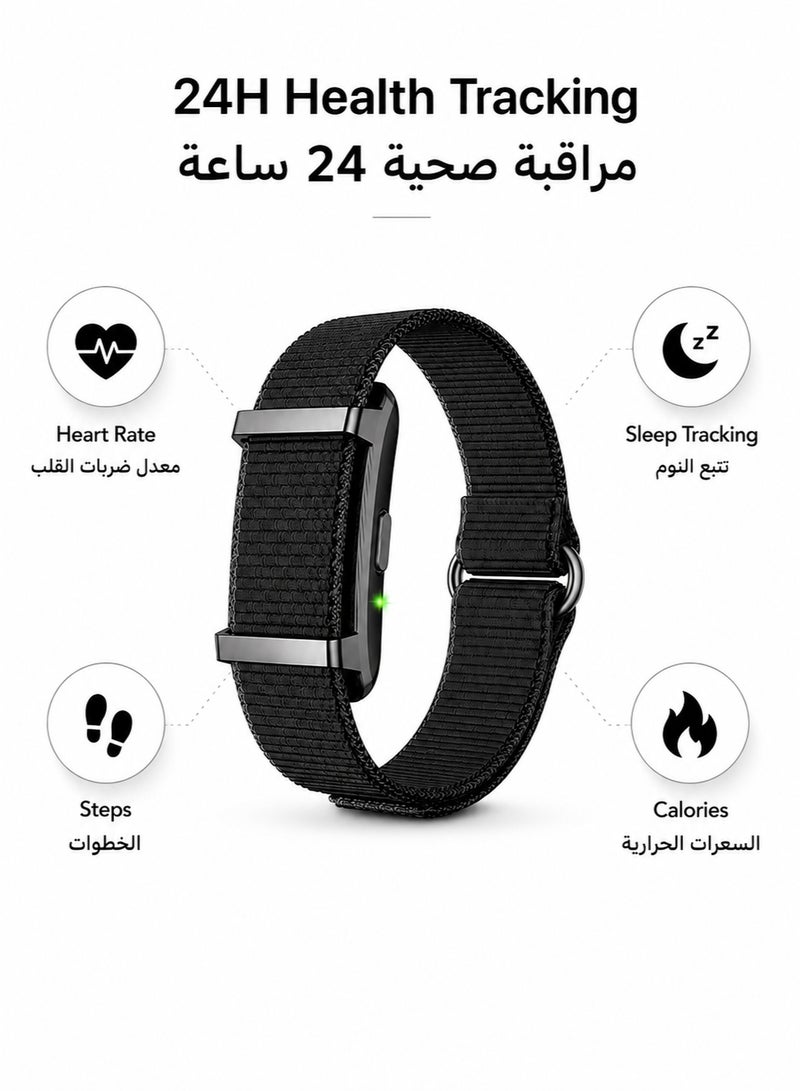 AjieQaQ Smart Bracelet,Smart Health Wristband for Man&Women,Wearable Activity & Fitness Tracker Band, 24H Sleep Tracker,Health Data Monitor, Multi-Sport Mode Smart Wristband with Free APP,Black - Image 2
