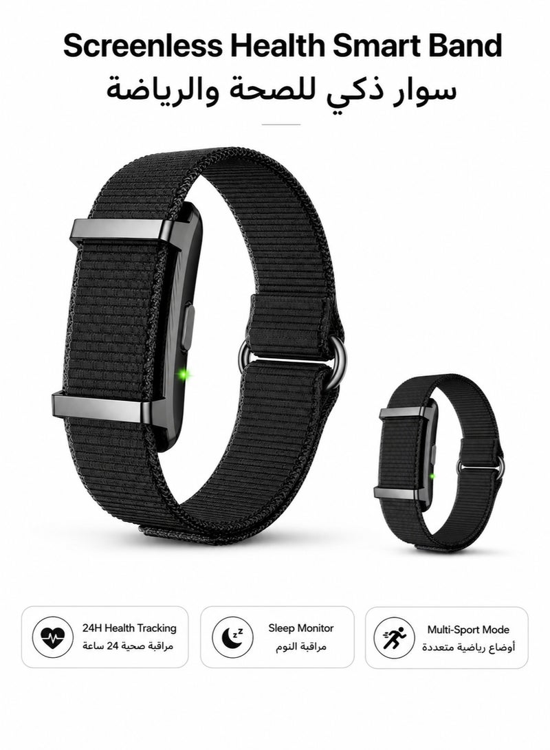 AjieQaQ Smart Bracelet,Smart Health Wristband for Man&Women,Wearable Activity & Fitness Tracker Band, 24H Sleep Tracker,Health Data Monitor, Multi-Sport Mode Smart Wristband with Free APP,Black - Image 1