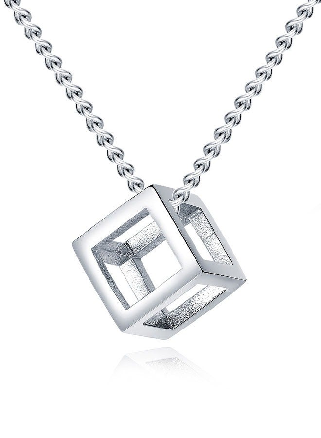 HAWAWA Stainless Steel Geometric Pendant Necklace for Mens Boys Cool Necklace Jewelry Gifts 57cm Chain  - Image 1