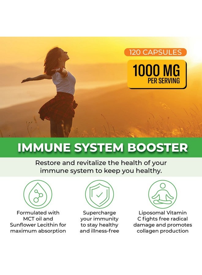 ForestLeaf Liposomal Vitamin C Vit C Vitamin C Liposomal Liposomal Vitamin C 1000Mg Vitamin C Capsules Immune Booster W/ Mct Oil & Sunflower Lecithin Superior Absorption 120 Capsules - Image 4