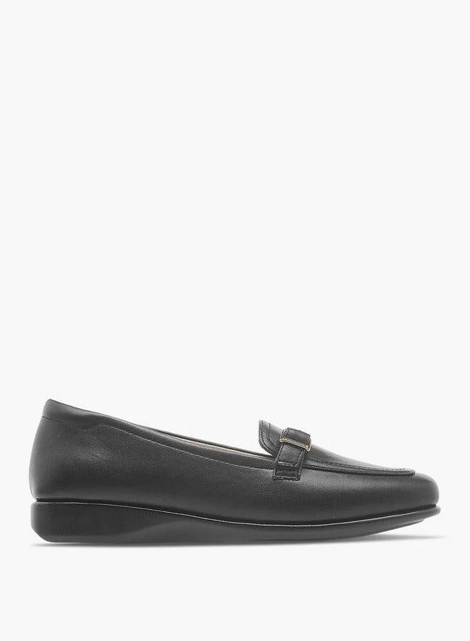 Paprika Women's Solid Slip-On Loafers with Metal Accent