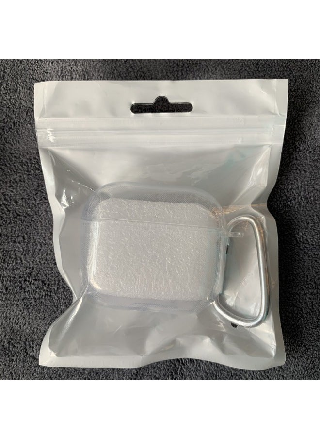 Generic - Tpu Material Suitable For Apple Airpods Protective Case Pro2 Earphone Case 3/4 Generation Transparent 5 Generation Diy Earphone Case-Color:Soft Shell + Buckle + Bag-Applicable Model:Airpods 4th Generation (without Hanging Ears) - Image 1
