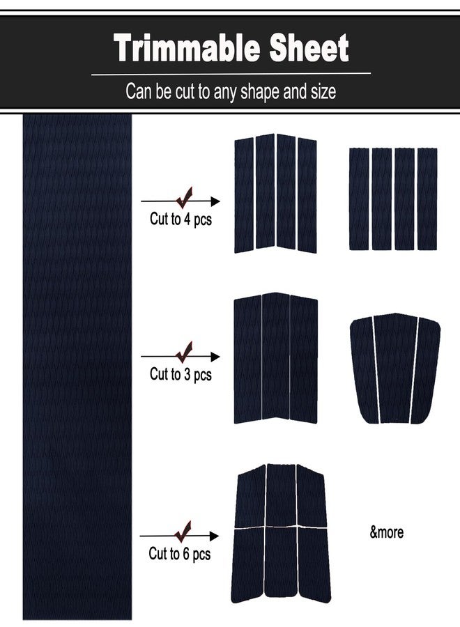 Hzshark EVA Foam Decking Universal DIY Surfboard Traction Pad Non-Slip Grip Mat Self-Adhesive 47.2"x11.8" Trimmable Sheet for Fishing, Kayak, Yacht, RV, Jet Ski, Jon Boat - Image 2