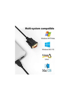 Usb To Rs232 Cable (Ftdi Chipset),Rs-232 Male Db9 Serial Converter Cable For Windows 10, 8.1, 8,7, Vista, Xp, 2000, Linux, Mac Os X 10.6 And Above,1M - pzsku/ZA2D619AB9E6CE930FAD3Z/45/_/1692935082/70d76b28-9f68-4968-b914-7cc6fa9a5a13