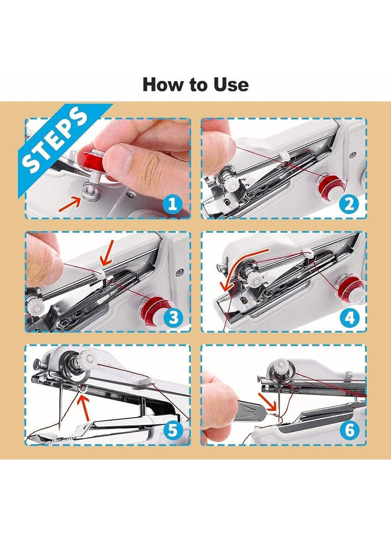 MARKQ Handheld Sewing Machine, Mini Portable Stitching machine for Beginners DIY Fabrics Clothes Home Travel, Cordless Electric Mending Machine for Home Quick Repairing and Stitch Handicrafts  - Image 3