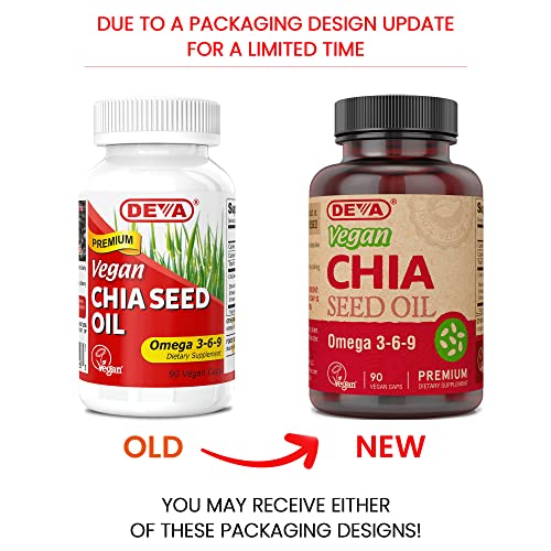 DEVA Vegan Vitamins Chia Seed Oil Packed with Omega 3 6 9 Other Essential Fatty Acids ColdPressed Unrefined 90 Capsules - Image 5