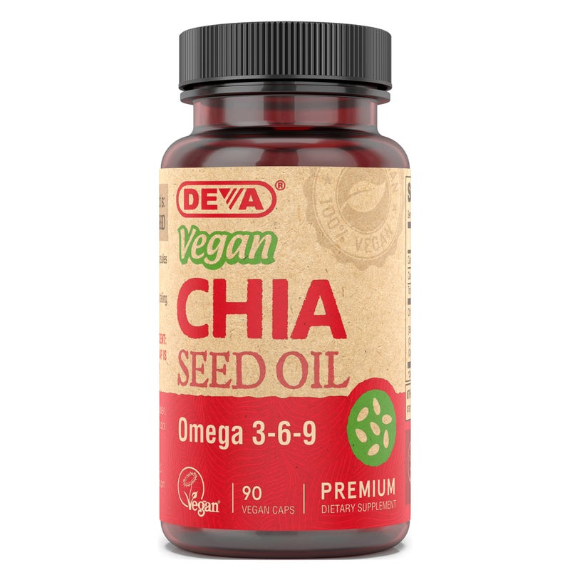 DEVA Vegan Vitamins Chia Seed Oil Packed with Omega 3 6 9 Other Essential Fatty Acids ColdPressed Unrefined 90 Capsules - Image 3