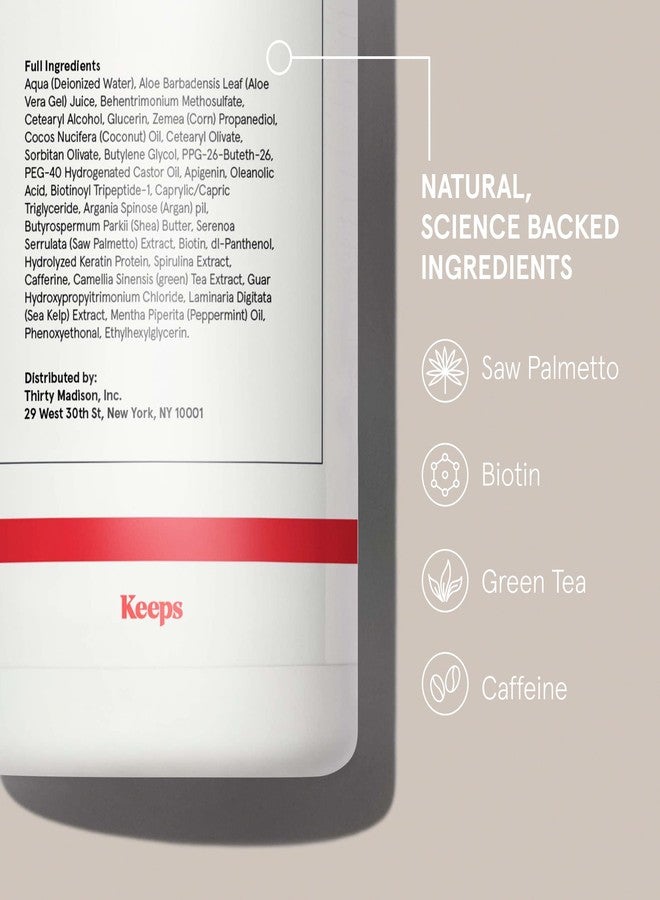 Keeps Hair Regrowth Treatment Mens Conditioner for Fuller, Thicker Looking Hair, 8 oz - Thinning and Hair Growth Conditioner for Men - DHT Blocker - Infused with Biotin, Caffeine, & Saw Palmetto - Image 2