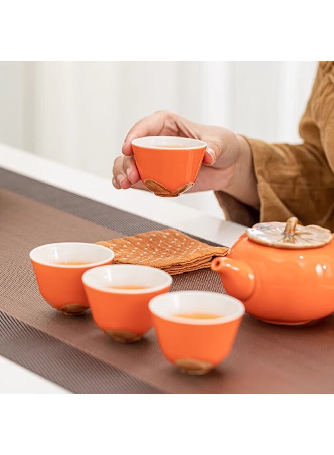 Pakchoice Persimmon Tea Set Gift Box New Year Employee Client Event Giveaway Housewarming Souvenir Qixi Festival Gift