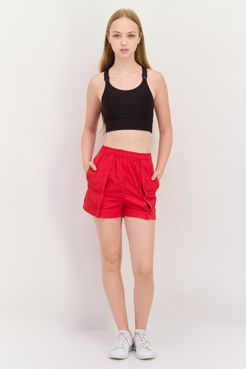 Adidas Women Sportswear Fit Training Shorts, Red  - Image 2