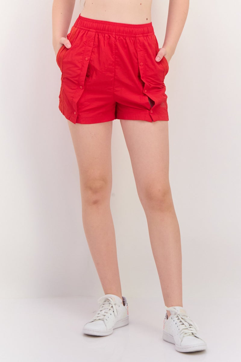 Adidas Women Sportswear Fit Training Shorts, Red  - Image 1