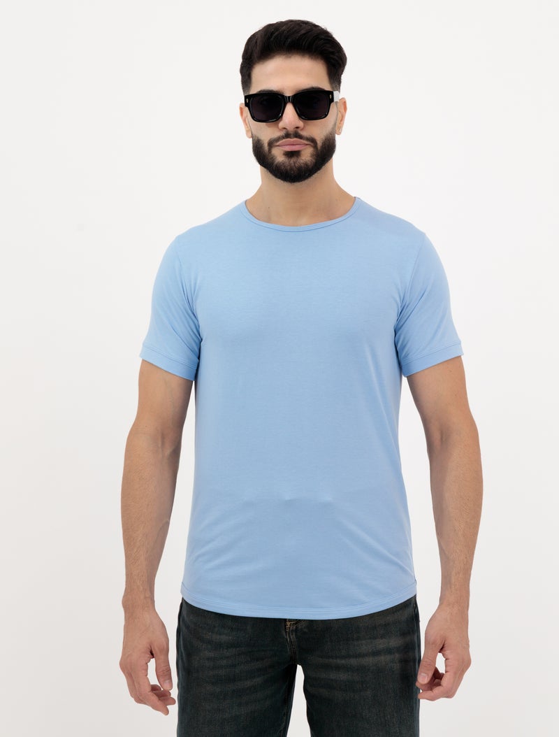 Vasl Hub VaslHub Plain T-Shirts for Men – Cotton Crew Neck Regular Fit – Pack of 2 – Black & Mist - Image 2