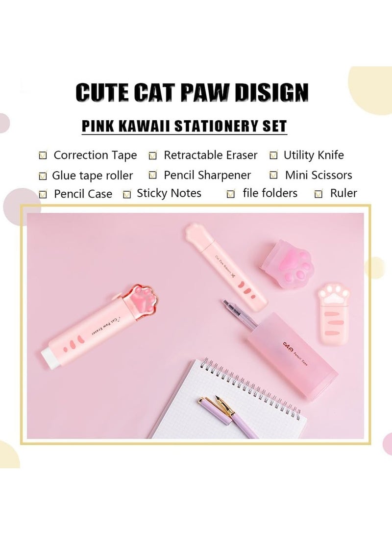 عام لوازم مدرسية لطيفة، قرطاسية جذابة، هدايا للأطفال تتضمن مبراة قلم رصاص، ممحاة، شريط تصحيح، مسطرة، مقص صغير، سكين هواة، لوازم مكتبية مدرسية - Image 2