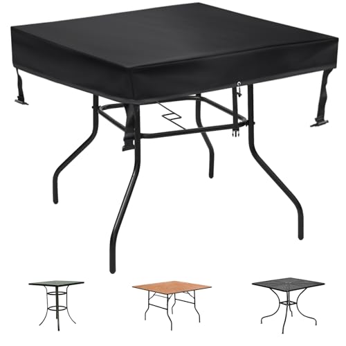 TOHONFOO TOHONFOO Square Patio Table Cover - Waterproof Anti-UV Outdoor Table Cover - Folding Table Cover 48" L x 48" W x 6" H - Image 1