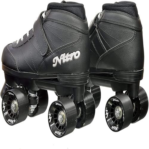 Epic Skates Super Nitro Indoor/Outdoor Quad Speed Roller Skates, Adult 6 - Image 3