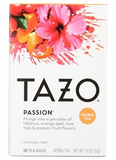 TAZO Tazo Tea Herbal Passion Tea, 20 Count (Pack of 3)  - Image 1