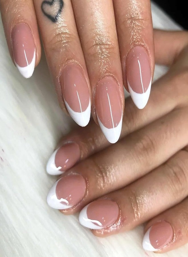 NAILWIND 9 Color Press On Nails Fake Nail 216 Pcs, French tip press-on nails, Press on Nail, Artificial Nail Extensions Combo in Multicoloured, Full Cover Glossy Nude False Acrylic Nails for Women Girls (04) - Image 3