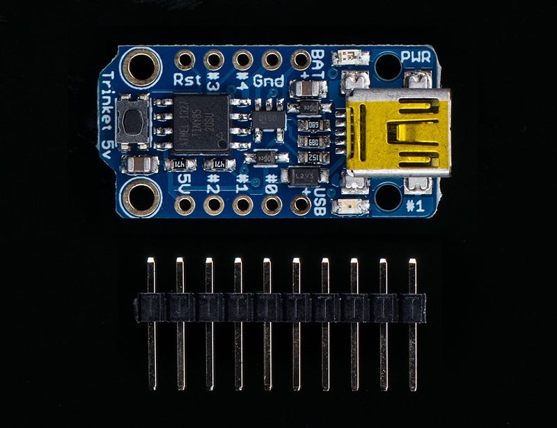 Adafruit Trinket - 5V Mini Microcontroller - ATtiny85, 8K Flash, 512 SRAM, 512 EEPROM, USB, I2C, SPI, Infrared, Single Board Computer, Microcontroller - Image 4