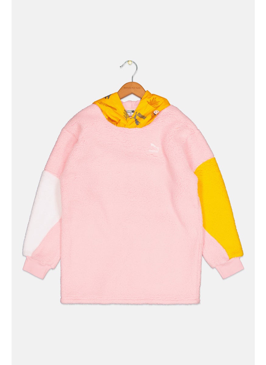 PUMA Kids Girl Hooded Sweatshirt, Pink Combo  - Image 1