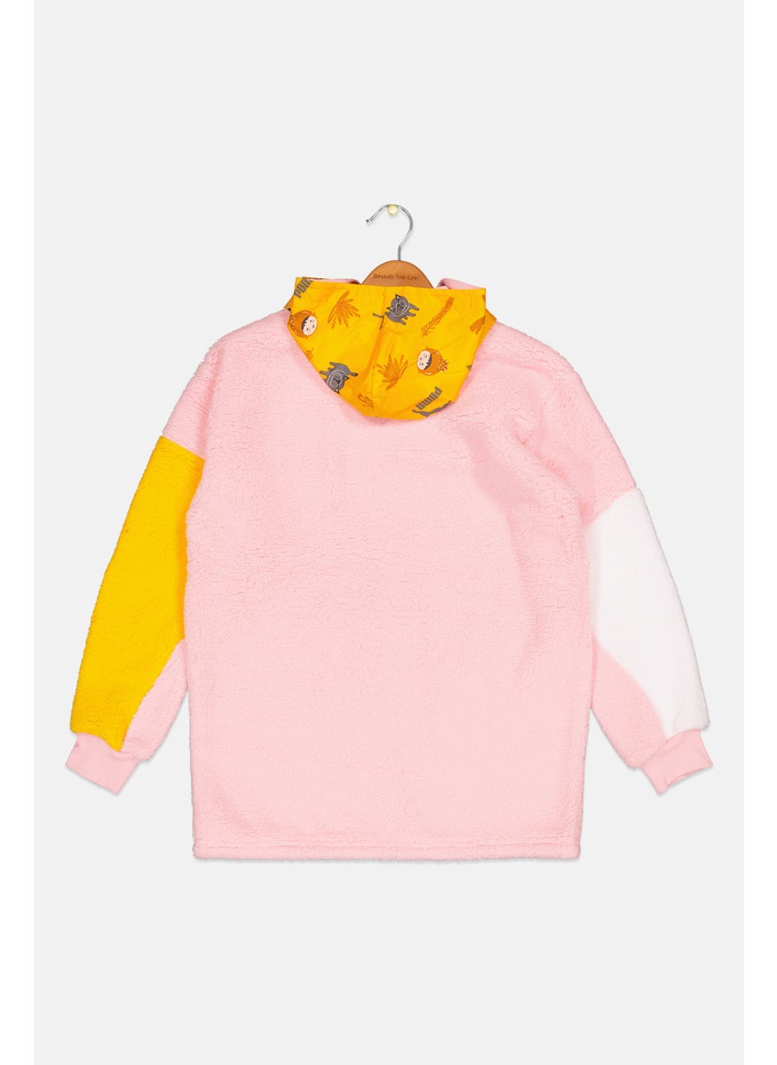 PUMA Kids Girl Hooded Sweatshirt, Pink Combo  - Image 2