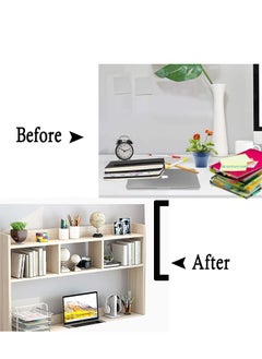 Computer Desk with Bookrack Home Office Desk Study Table with Bookshelf 120 L 60 W 141.5 H cm WHITE - pzsku/ZA2D6DF62AB4600AA6D9CZ/45/_/1720506177/e4b7711a-c9c8-4edd-bd03-ae83c929fe67