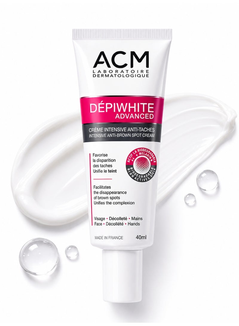 ACM Depiwhite Advanced Intensive Anti-Brown Spot Cream 40ml | Skin Tone Correcting Healing Ointment for Dark Spots & Uneven Skin Tone | Face Neck Hands - Image 1