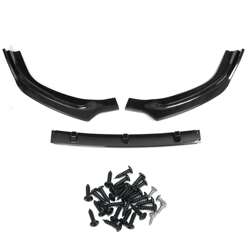 skkyoro Front Bumper Lip Spoiler 3PCS for Toyota Highlander 2017 2018 2019 Air Dam Chin Body Kit Accessories ï»¿ (Carbon Fiber Print, 2017-2019 Model) - Image 4