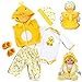 MAIHAO Reborn Baby Doll Clothes 5pcs Set Outfit Accessories for 1722 Inch Dolls Yellow Duck - Image 3