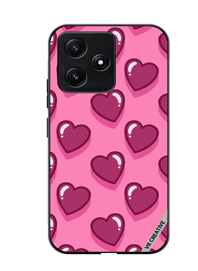 VR CREATIVE Protective Case Cover For Xiaomi Poco M6 Pro 5G Lovely Hearts Design Multicolour - Image 1