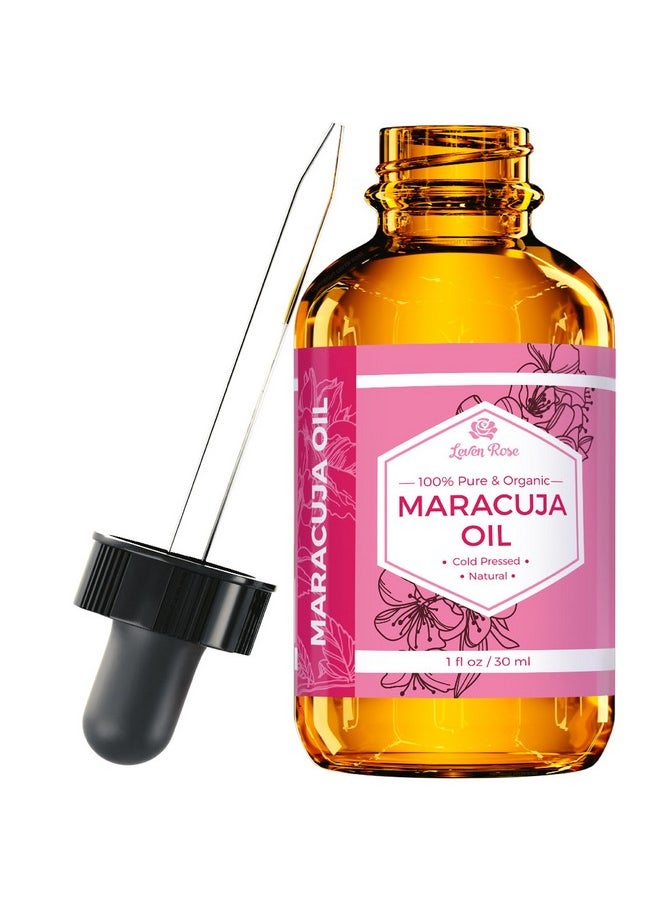 Leven Rose Even Rose Maracuja Oil Passion Fruit Seed Oil 100% Natural Moisturizer For Hair Skin And Nails 1 Oz  - Image 1