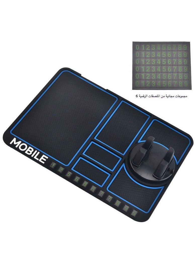 Multipurpose Non-Slip Car Dashboard Mat – Silicone Phone Holder, Instrument Panel Organizer, Temporary Parking Number Plate, and Washable Anti-Slip Mat - Image 1
