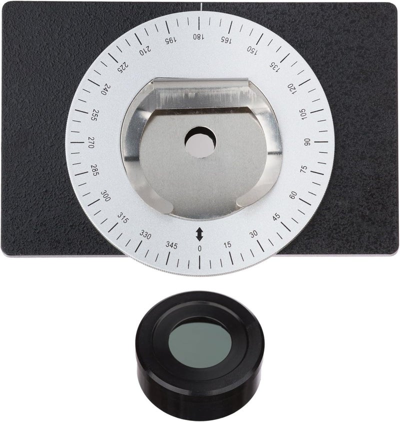 AmScope AmScope PZK Simple Polarizing Kit for Compound Microscopes Graduated Round Stage 118 Lens - Image 1