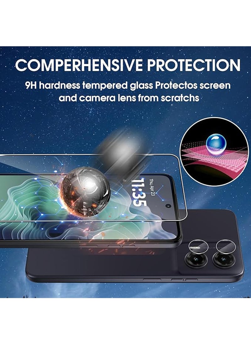 X-level 2Pcs Motorola Moto G35 5G Screen Protector,Tempered Glass Film 9H Hardness HD Screen Protector, Bubble-Free, Anti-Scratch Screen Protector  - Image 2