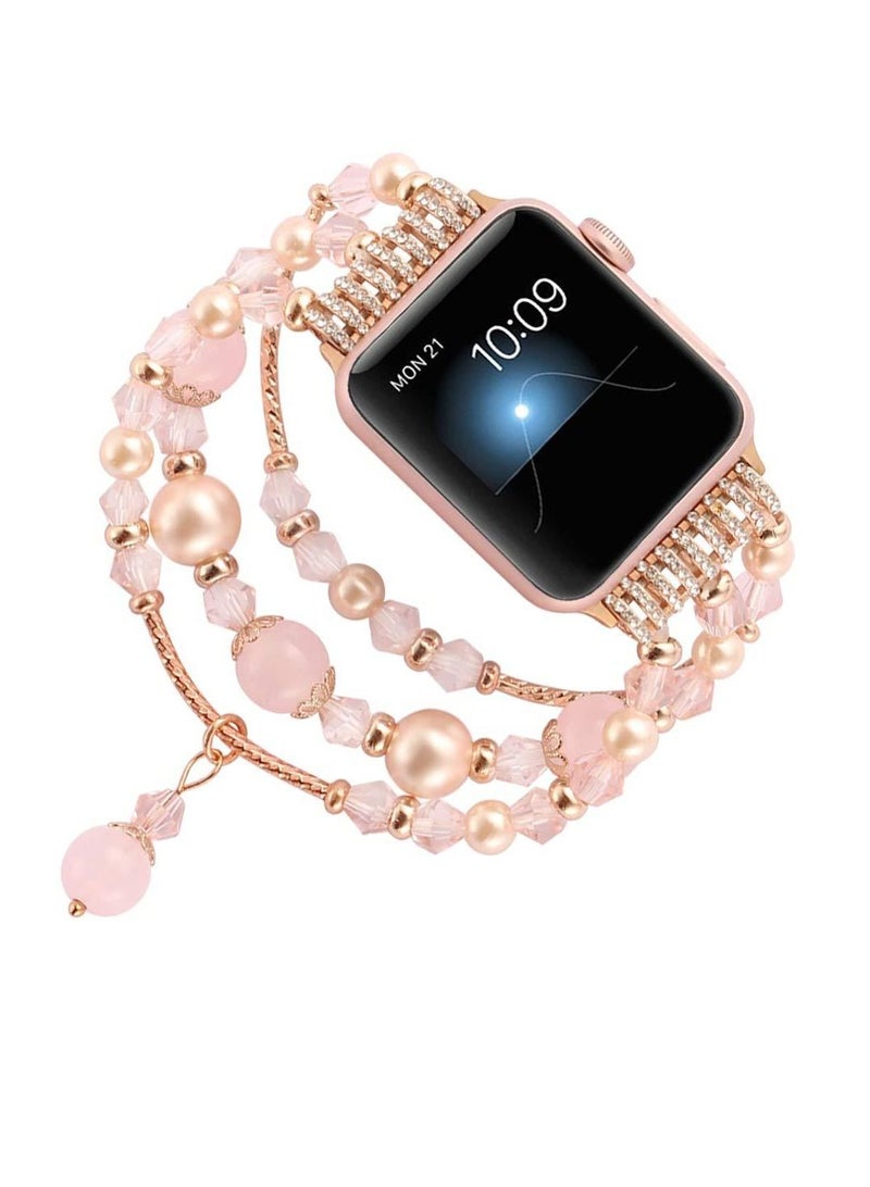 Women's Compatible With Apple Watch Pearl Beads Bracelet Replacement  - Image 1