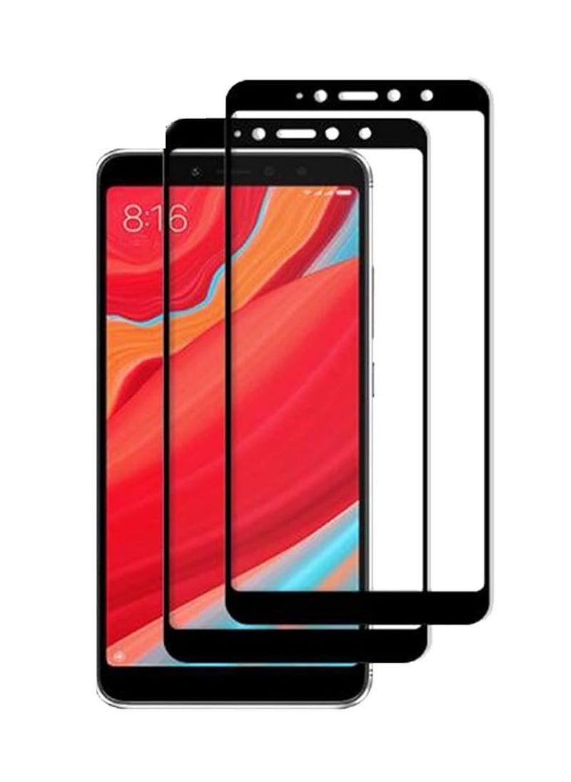 Super 2 Pieces Tempered Glass Screen Protector 5D Designed For Xiaomi Redmi S2 Full Glue Edge to Edge Full Screen Coverage And Bubble Free - Image 1