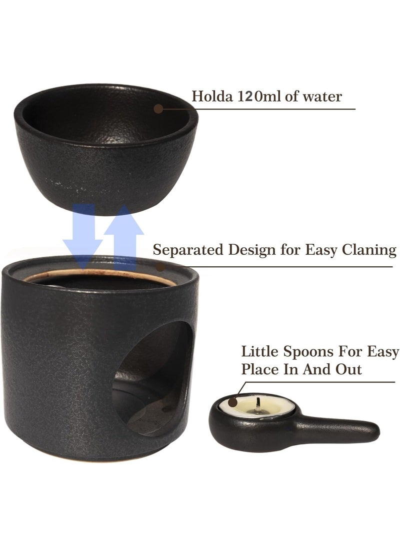 هومستر حامل شمعة سيراميك أنيق وقاعدة تذويب شمع - ديكور منزلي متنوع للطاولة، الزفاف، الحفلات، رمضان والهدايا - Image 4