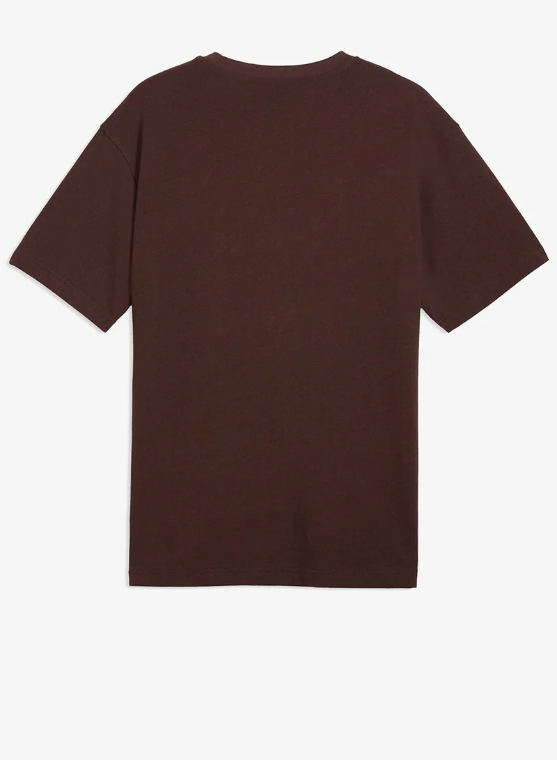 بوما تيشيرت قطة مريح بتصميم شعار أساسي مرتفع