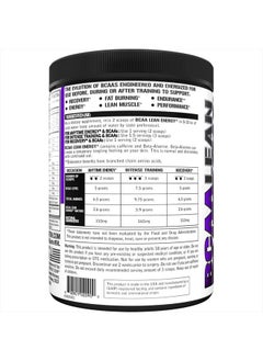 Evlution EVL BCAA Lean Energy Powder - Pre Workout Green Tea Fat Burner Support with BCAAs Amino Acids and Clean Energizers - BCAA Powder Post Workout Recovery Drink for Lean Muscle Recovery - Furious Grape  - Image 4