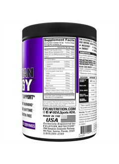 Evlution EVL BCAA Lean Energy Powder - Pre Workout Green Tea Fat Burner Support with BCAAs Amino Acids and Clean Energizers - BCAA Powder Post Workout Recovery Drink for Lean Muscle Recovery - Furious Grape  - Image 3