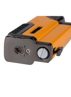Generic Windproof Lighter Quad Flame Torch  Refillable Butane Gas Metal Lighter with Punch ( without butane gas )  - Image 5