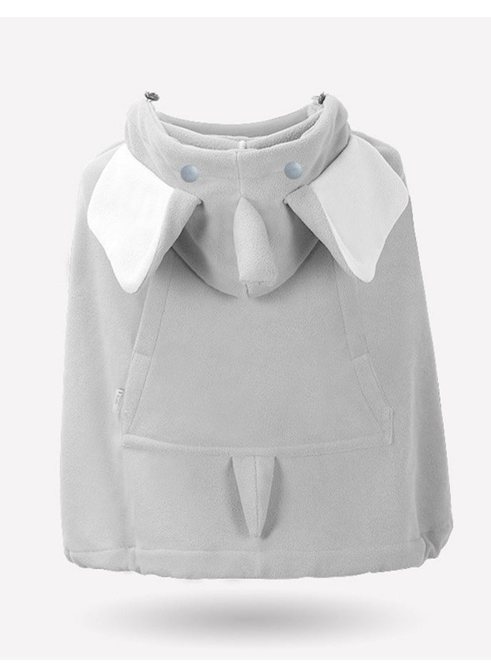 XiuWoo 3 in 1 Universal Weatherproof Thicken Baby Carrier Cover, Winter Carrier Cover, Wind Carrier Cover, Baby Stroller Cover, Baby Blanket with Zip, Warm Liner, Drawstring Hood for Windproof, Keeping Warm  - Image 2