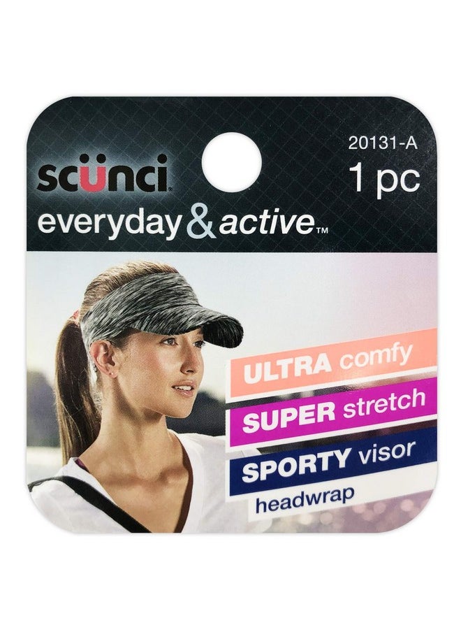 Scunci - Sporty Visor Headwrap Super Stretchy And Comfy One Size Assorted Colors (1Count) - Image 1