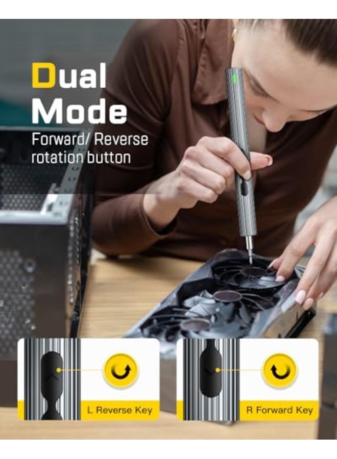 LIFEGOO Mini Electric Screwdriver Set,58 in 1 Cordless Eectric Precision Screwdriver with 50 Magnetic Bits Small Power Screwdriver Repair Tool Kit for Phone Watch Camera - Image 5