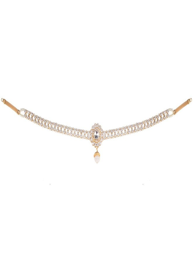 Efulgenz Indian Kamarbandh Waist Chain Waist Belt Belly Chain Bridal Kamarbandh Bollywood Crystal Faux Pearl Dangle Tassel Body Jewelry for Women - Image 5