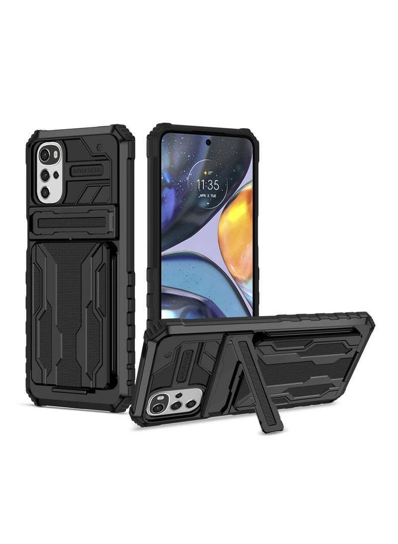 AUTO FOCUS غطاء حماية لجهاز Lenovo K15 Plus مع حامل بطاقات ائتمان وحامل قوي ومتين ومضاد للصدمات - Image 2