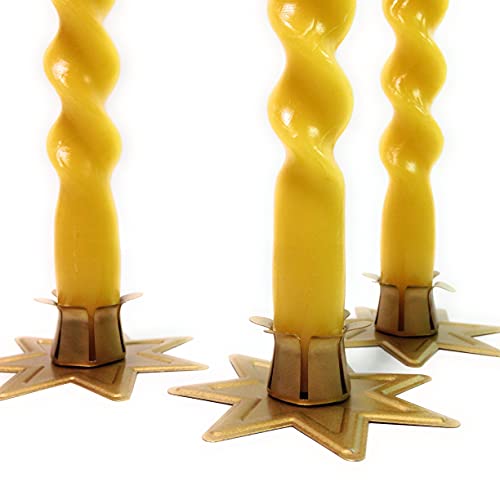 BCandle 100% Pure Beeswax Spiral Twist Taper Candles (Set of 2) Organic - 10 Inches Tall, 5/8 Inch Diameter, Hand Made - Image 4