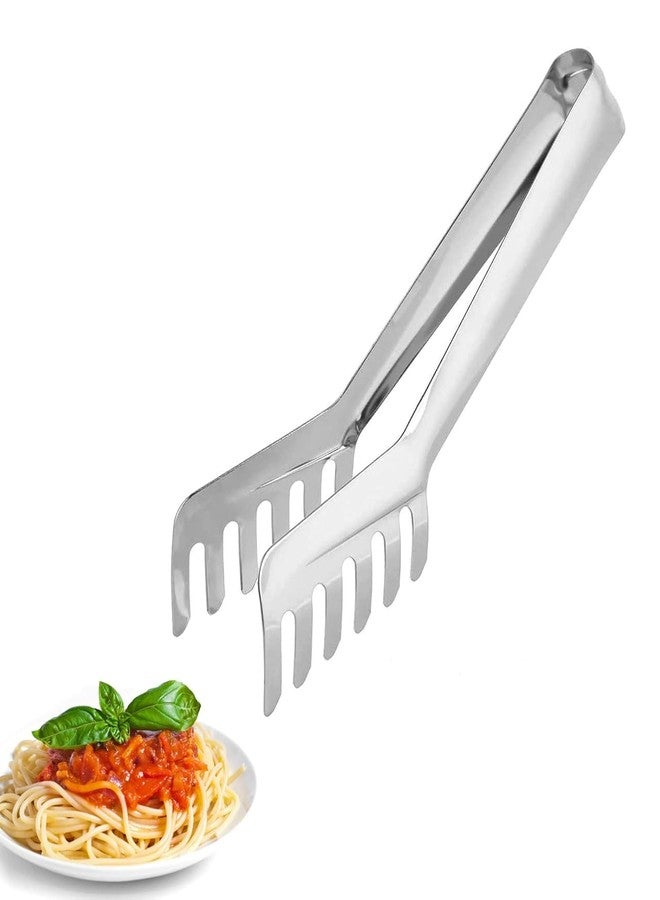 Marwall Stainless Steel Pasta Tongs, Spaghetti Tongs, Comb Design Serving Tongs for Noodles, Bread, Salad, Ergonomic Handle - Image 2