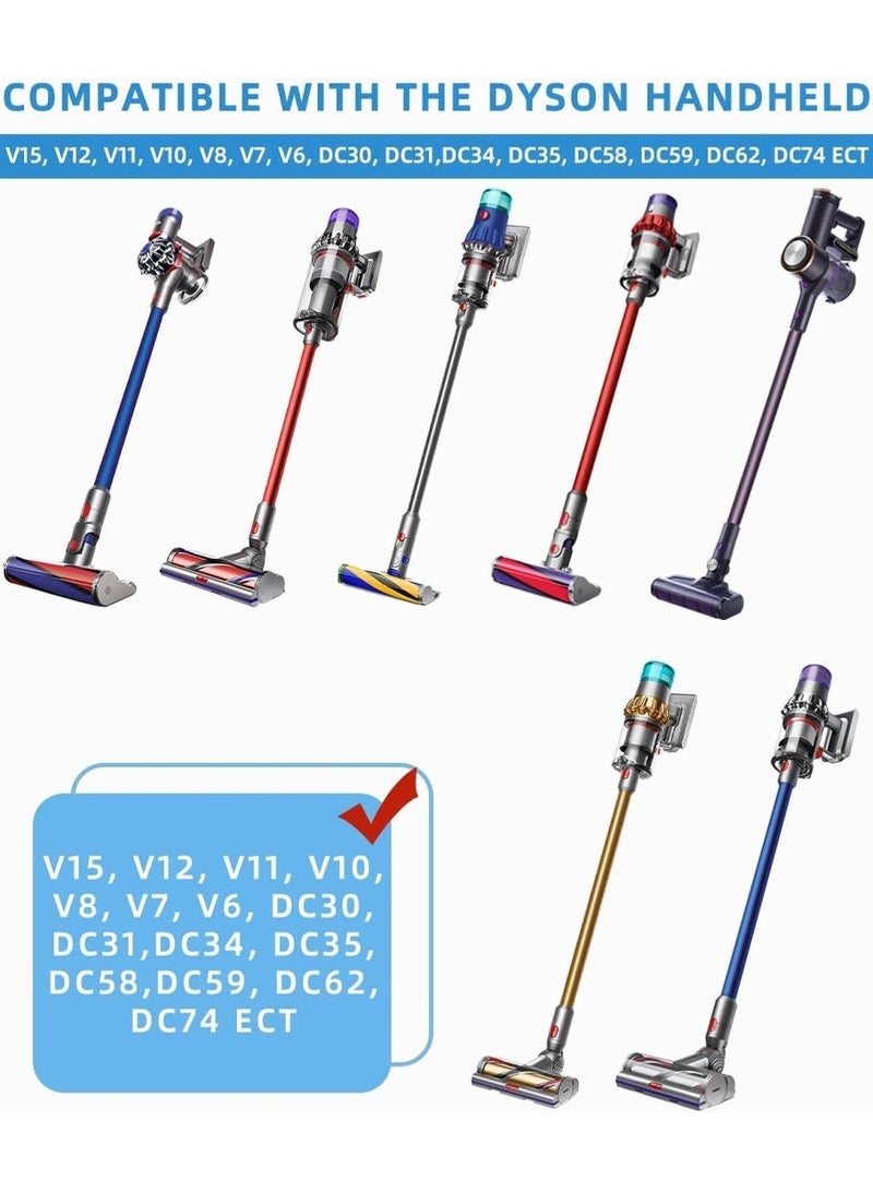 Metal Dyson vacuum cleaner stand, floor-standing with wheels, no drilling required, compatible with Dyson V6, V7, V8, V10, V11, V15, T20, T30, V12, and other models, black. - Image 3